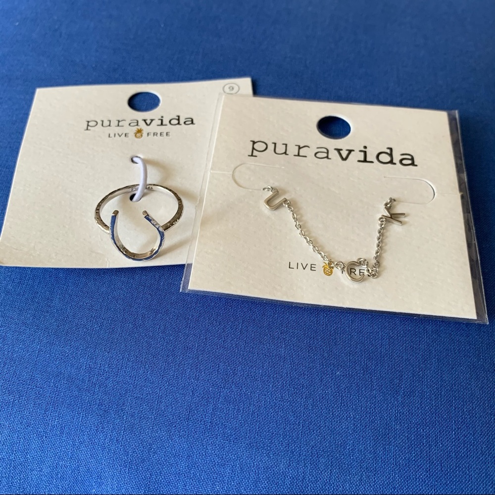 Pura Vida necklace and ring set